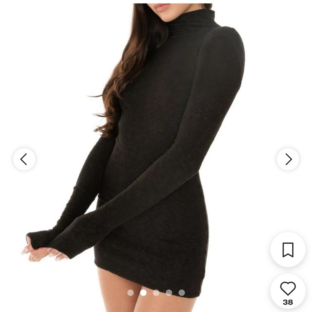 Little Black Turtleneck Dress by ARE YOU AM I